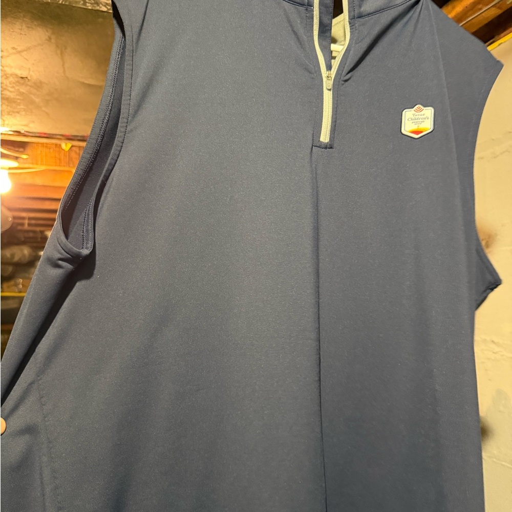 Peter Millar Navy Sleeveless Zip-Front Vest